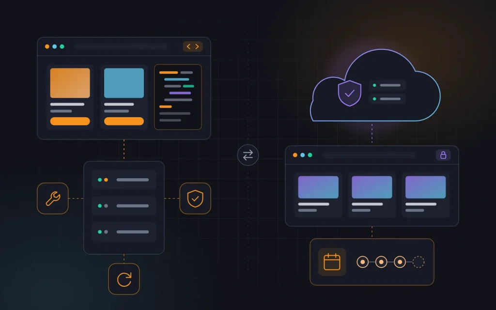 Схема: self-hosted магазин на власному сервері проти SaaS-магазину в хмарі